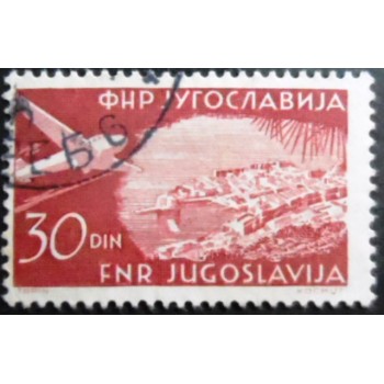 Selo postal da Iugoslávia de 1951 Dubrovnik U