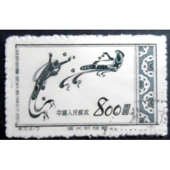 Selo postal da China de 1952 Celestial Flight