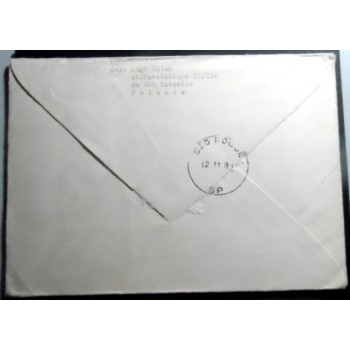 Envelope circulado em 1983 entre Polônia x Brasil - verso