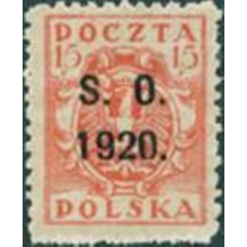 Selo postal da Silésia de 1920 S.O. 1920 overprint 15