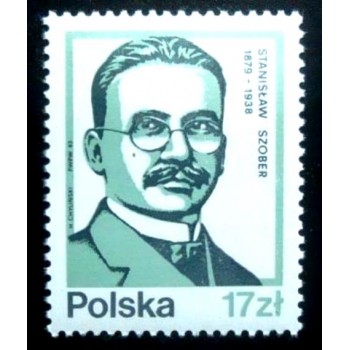 Selo postal da Polônia de 1983 Stanislaw Szober M