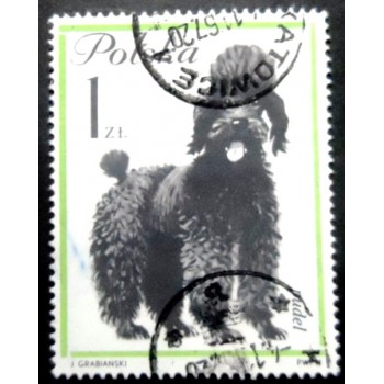 Selo postal da Polônia de 1963 French Poodle U