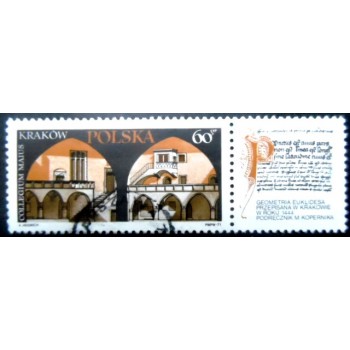 Selo postal da Polônia de 1971 Collegium Maius U