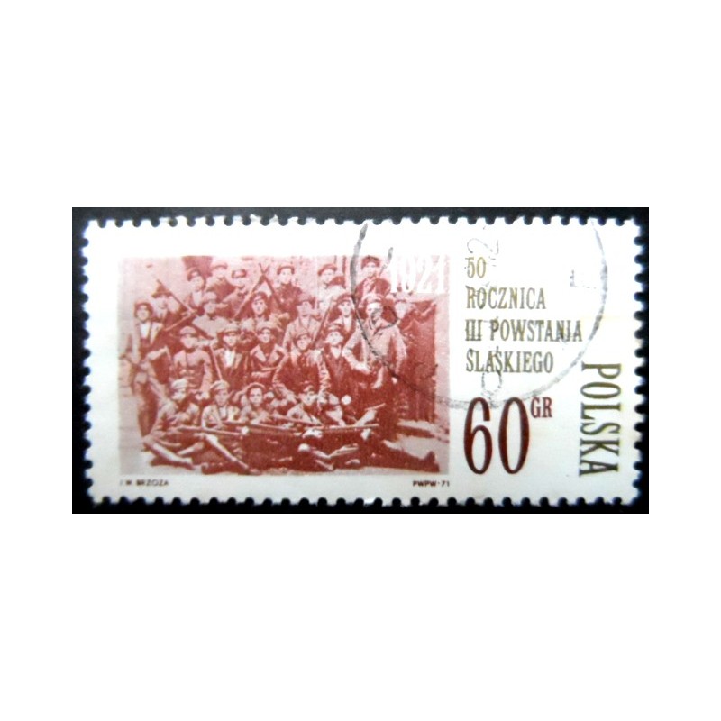 Selo postal da Polônia de 1971 Silesian Insurrectionists