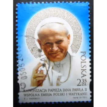 Selo postal da Polônia de 2014 John Paul II