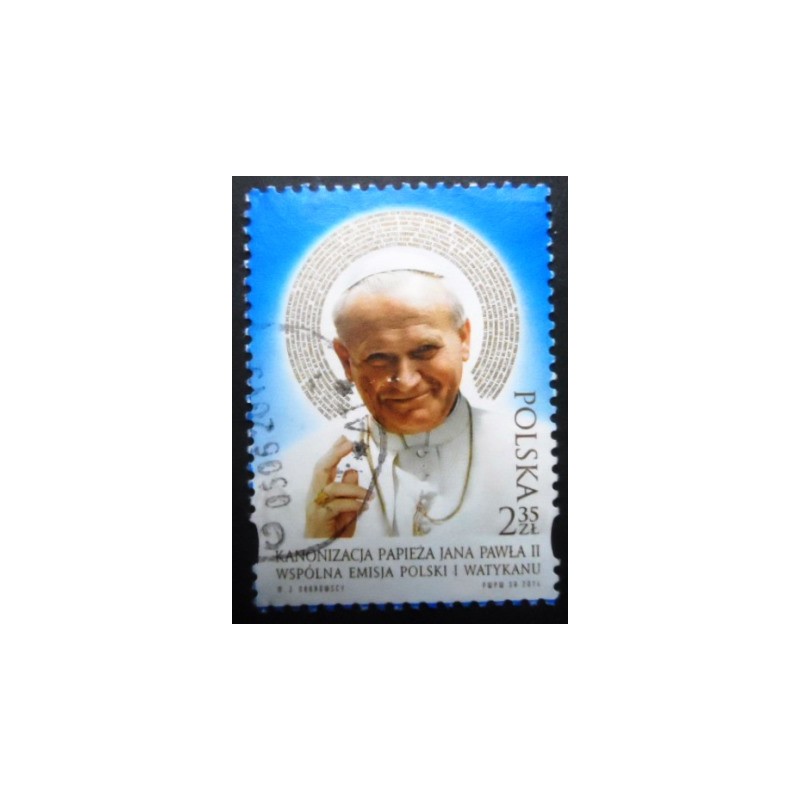 Selo postal da Polônia de 2014 John Paul II