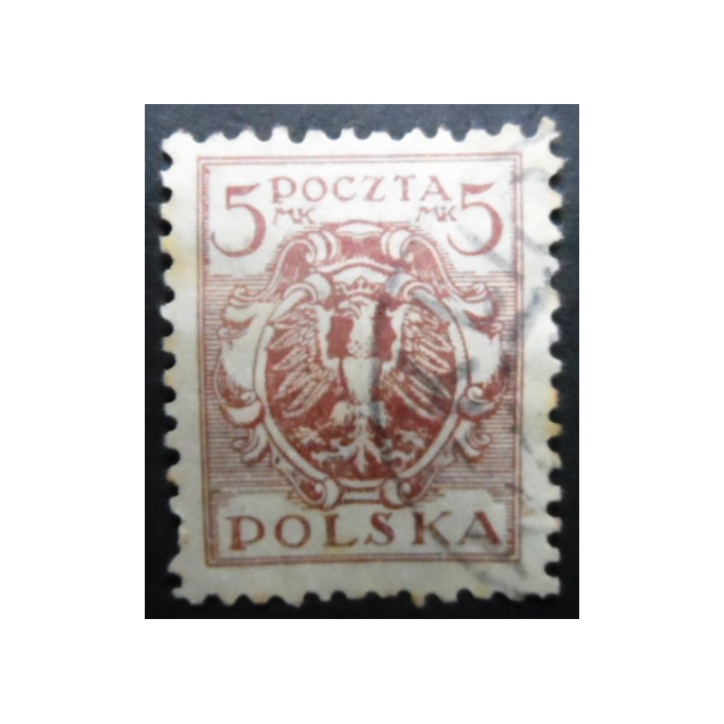 Selo da Polônia de 1919 Eagle on a baroque shield 10