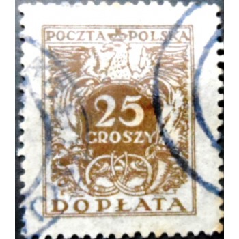 Selo postal da Polônia de 1936 Brown Eagle on a Shield