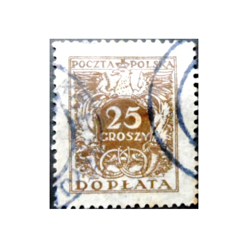 Selo postal da Polônia de 1936 Brown Eagle on a Shield