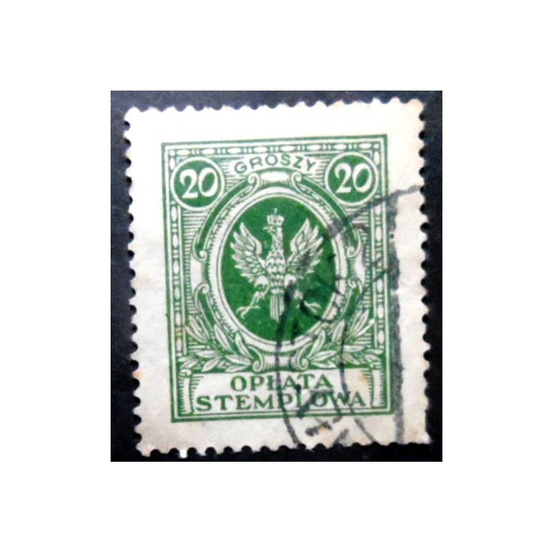 Selo postal da Polônia de 1927 Eagle 20