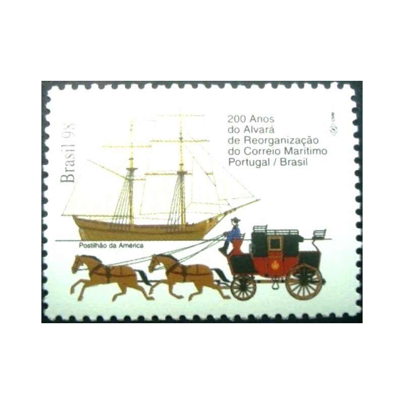 Selo postal do Brasil de 1998 Correio Marítimo