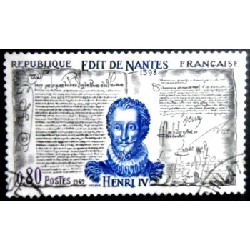 Selo postal da França de 1969 Henri IV