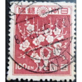 Imagem similar à do selo postal Japão 1946 Plum Blossoms A U