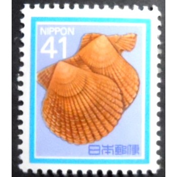 Selo postal do Japão de 1989 Noble Scallop A