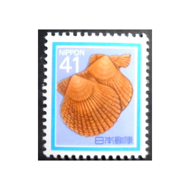 Selo postal do Japão de 1989 Noble Scallop A