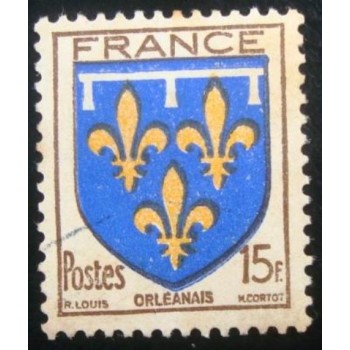 Selo postal da França de 1944 - Orleanais