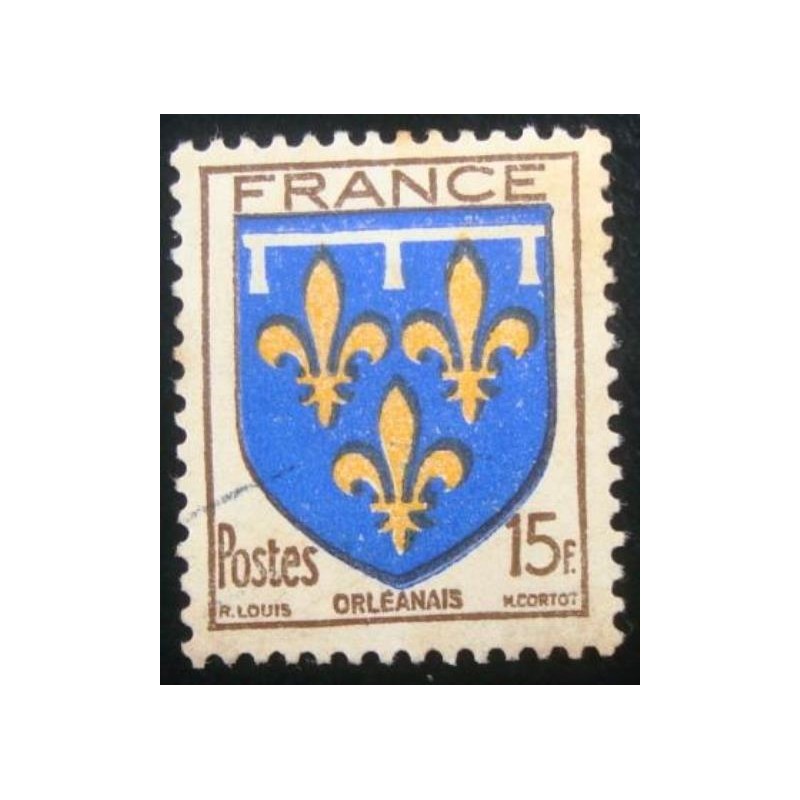 Selo postal da França de 1944 - Orleanais