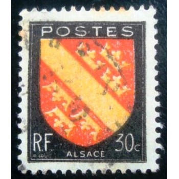 Imagem similar à do selo postal da França de 1946 Alsace