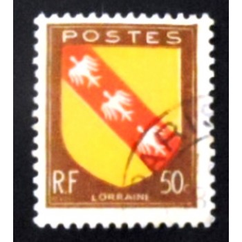 Imagem similar à do selo postal da França de 1946 Lorraine U