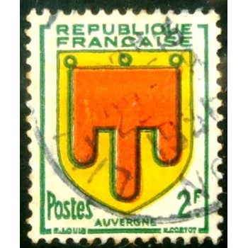 Imagem similar à do selo postal da França de 1949 Auvergne U