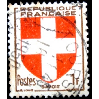 Imagem similar à do selo postal da França de 1949 Savoie U