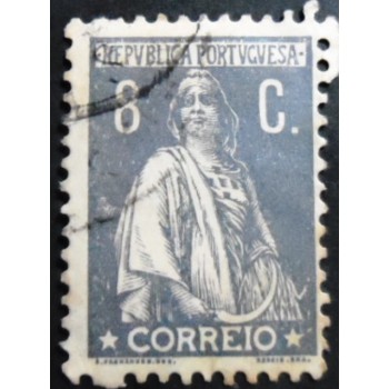 Selo postal de Portugal de 1920 Ceres 8