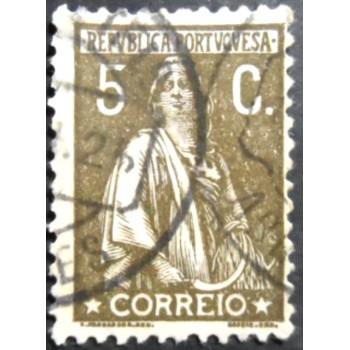 Selo postal de Portugal de 1923 Ceres 5