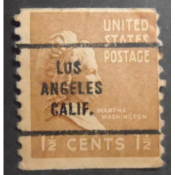 Selo postal dos estados Unidos de 1938 Martha Washington LA