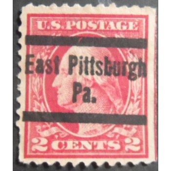 Selo postal dos Estados Unidos de 1916 George Washington 2 EA