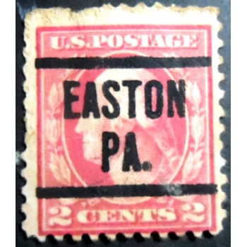 Selo postal dos Estados Unidos de 1916 George Washington 2 EAS