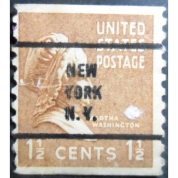 Selo postal dos Estados Unidos de 1938 Martha Washington NYC