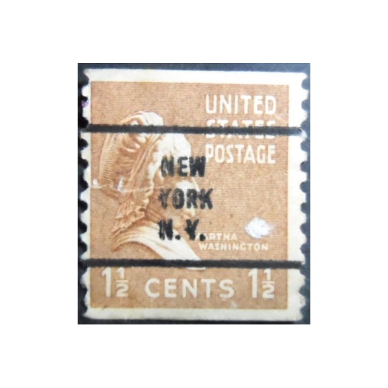 Selo postal dos Estados Unidos de 1938 Martha Washington NYC