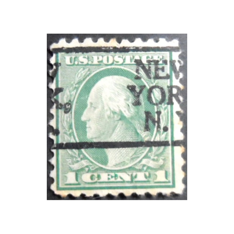 Selo postal dos Estados Unidos de 1916 George Washington 1 NYA