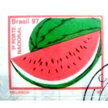 Imagem similar à do selo postal do Brasil de 1997 Melancia U