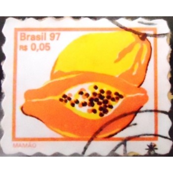 Selo postal do Brasil de 1998 - Mamão U