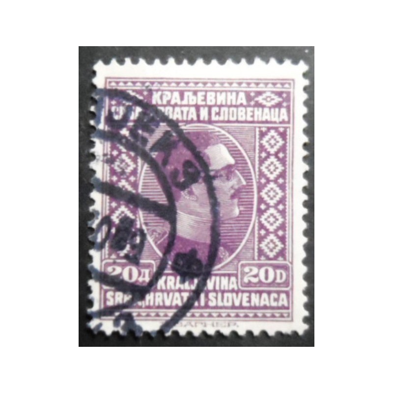 Selo postal da Eslovênia de 1927 King Alexander 20