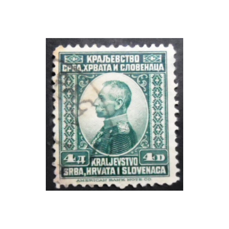 Selo postal da Eslovênia de 1921 King Peter I