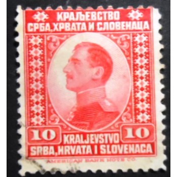 Selo postal do Estado dos Eslovenos de 1921 Crown Prince Alexander 10
