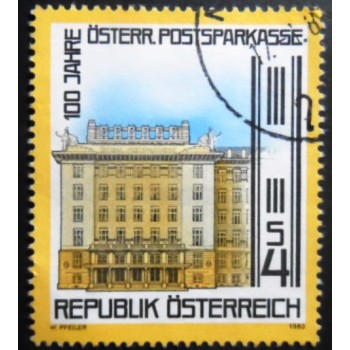 Selo postal da Áustria de 1983 Post Savings Bank
