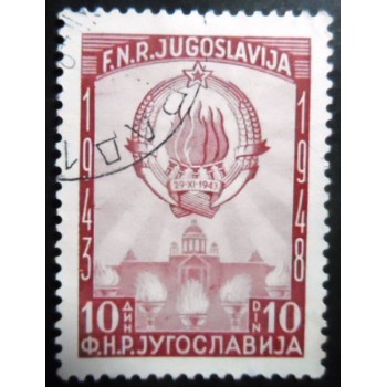 Selo postal da Iugoslávia de 1948 Yugoslavia