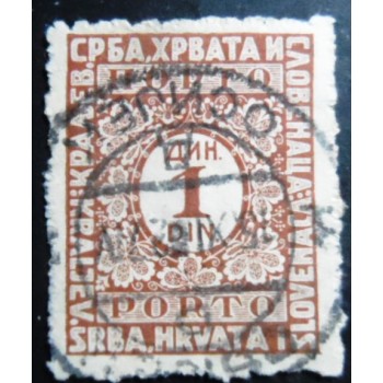 Selo postal da Iugoslávia de 1923 Postage due stamps 1