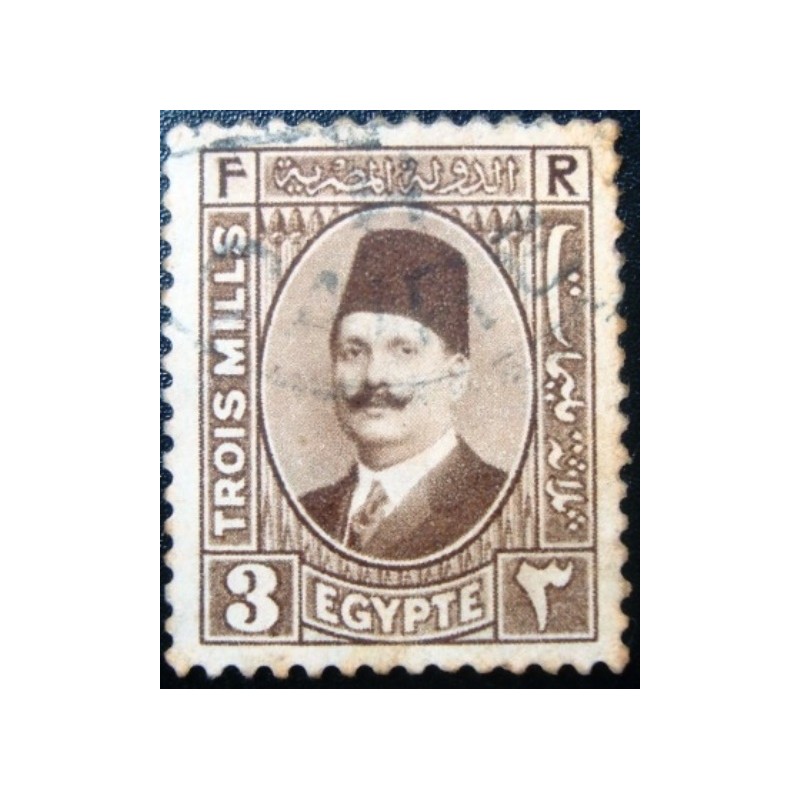 Selo postal do Egito de 1927 King Fuad I 3