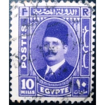 Selo postal do Egito de 1937 King Fuad I 10