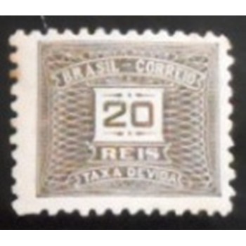 Selo postal do Brasil de 1925 Taxa Devida 20 M