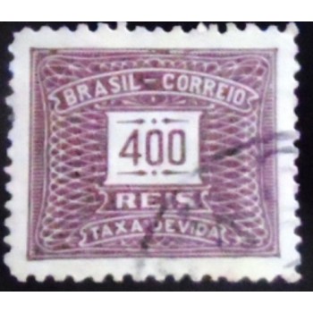 Selo Taxa do Brasil de 1929 Cifra Horizontal 400 U