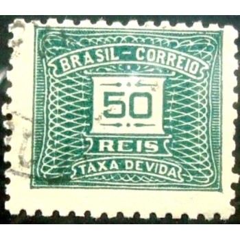 Selo postal do Brasil de 1933 - Taxa Devida 50 X 67 U