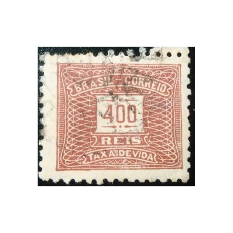 Selo postal do Brasil de 1942 Taxa Devida Horizontal 400 U