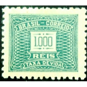 Selo postal do Brasil de 1942 Cifra Horizontal 1000