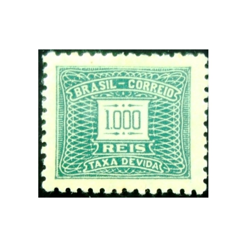 Selo postal do Brasil de 1942 Cifra Horizontal 1000