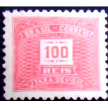 Selo postal do Brasil de 1942 Taxa Devida 100 M